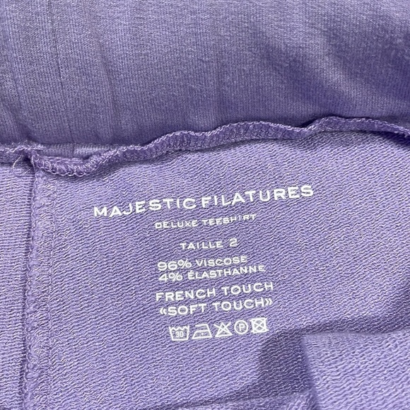 Majestic Filatures Deluxe Purple Drawstring Jersey Shorts - Picture 2 of 9